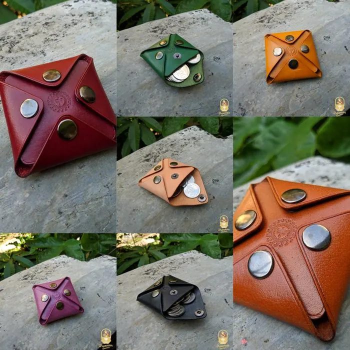Coin Case Leather I. tempat uang koin kulit asli