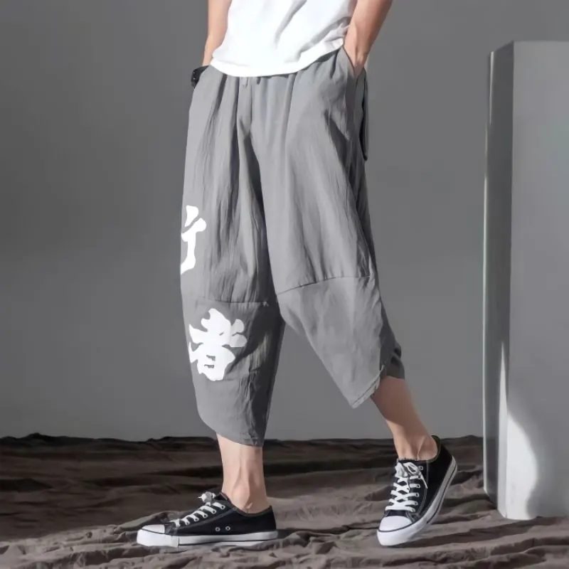 Celana Korea Harem Motif Etnik Korean Style Bahan Katun Loose Pants
