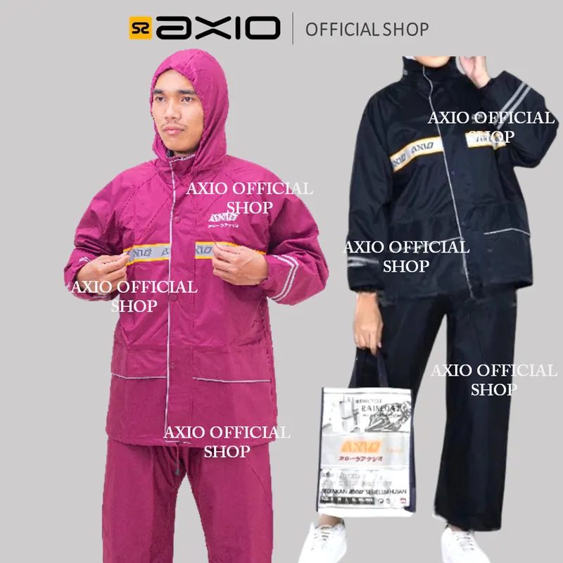 Jas Jaket Hujan Pria Wanita Unisex Axio Axioo Axsio Axxio Raincoat Ori 100 % Series 882