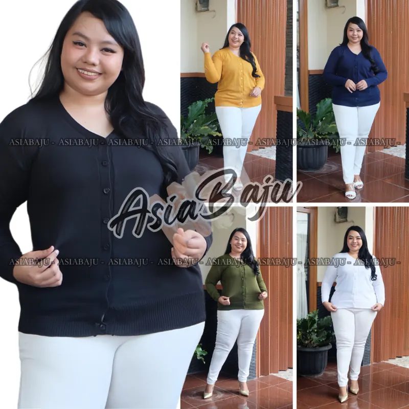 Cardigan Rajut Jumbo Wanita LD 120 130 Asiabaju