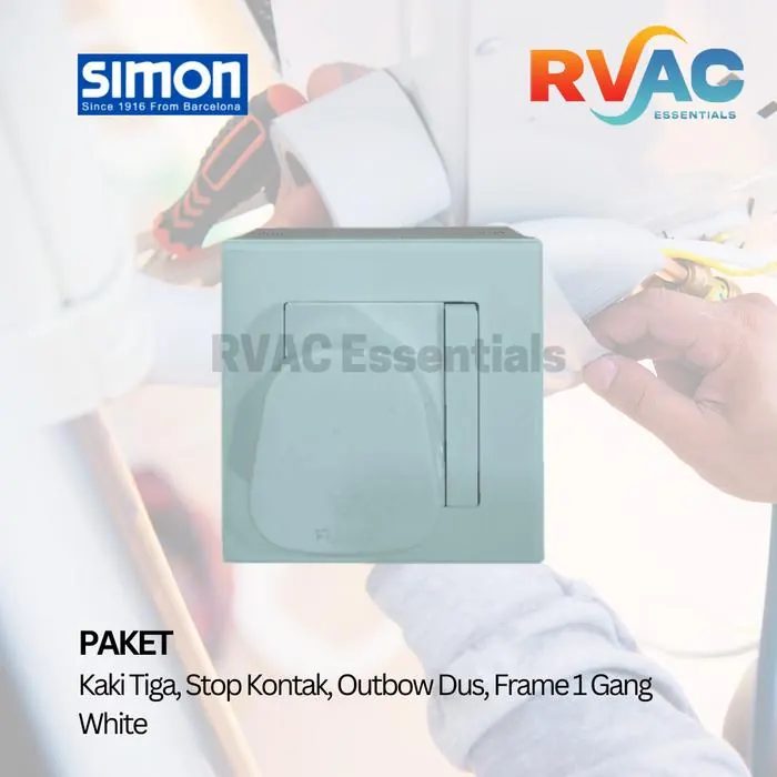 Stop Kontak Kaki Tiga Outbow Dus Frame 1 Gang - AC E3 Simon
