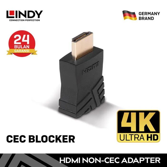 Adapter HDMI CEC Blocker LINDY Non Male to Female 4K 60Hz