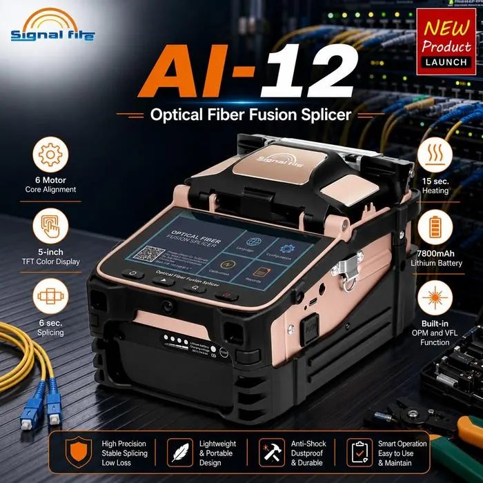 6 Motor Core Alignment Signal Fire AI-12 Trunk Line Optical Fiber Fusion Splicer
