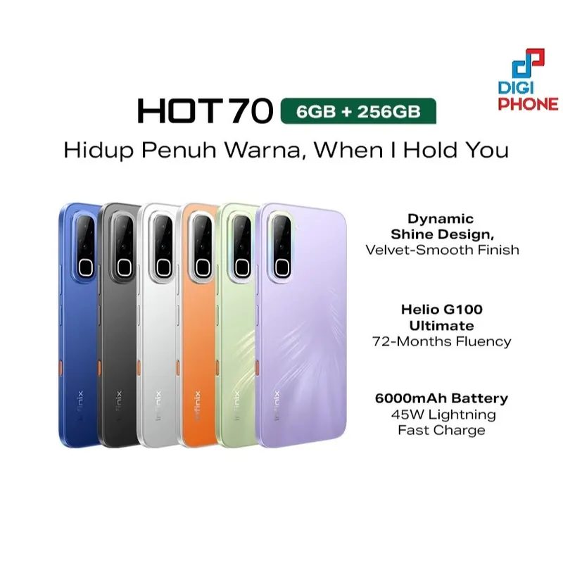 Infinix Hot 70 [12-256] (Performa Desain Mewah Kelas Premium) ( Indonesia)