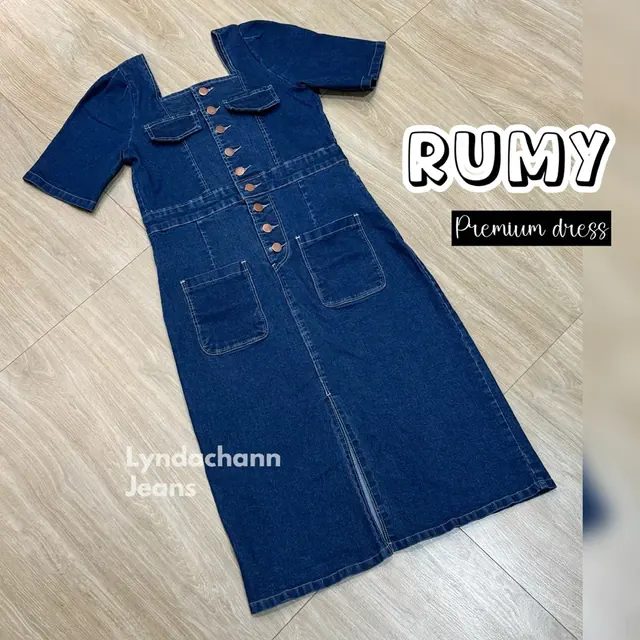 LYNDACHANN - RUMY Dress PREMIUM Kancing Jeans
