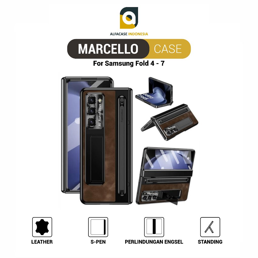 ALFACASE Case Samsung Z Fold 4 5 6 7 8 Ultra - Marcello With New S Pen - Casing Z Series