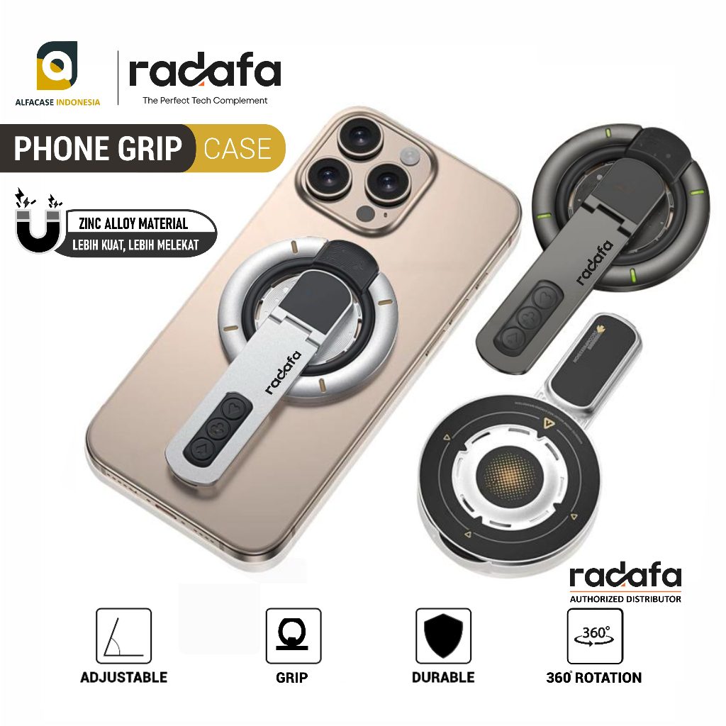 RADAFA Phone Grip Stand - holder multifungsi - ALFACASE Penyangga Handphone