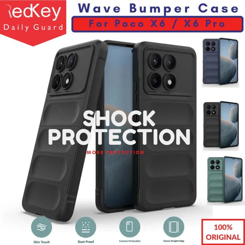 Case Xiaomi Poco X6 / X6 Pro 5G Redkey Wave Bumper Protection TPU Silikon Softcase Armor