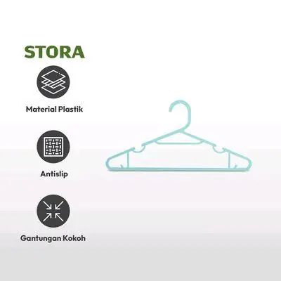 Gantungan Baju 39 Cm Set 8 Pcs Hanger Plastik Pp