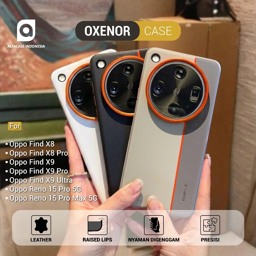 ALFACASE Casing Untuk Oppo Find X8 X9 Pro Ultra Reno 15 Max - Oxenor Case - Untuk Series