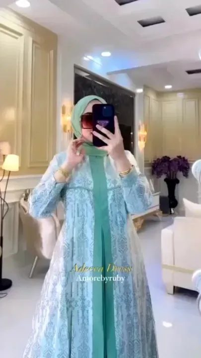 Beena Basic Gamis Brand Amore BY Ruby Model Kasual Cantik Motif Kekinia DAN Elegant