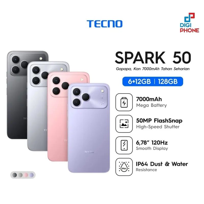 Tecno Spark 50 All Rounder [8/128GB] ( Indonesia)