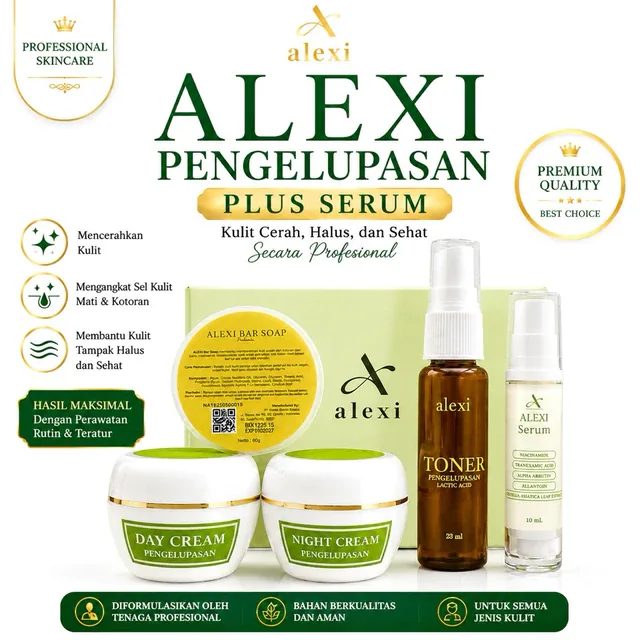 PAKET+SERUM Wajah Putih Cerah Glowing bebas Acne Komedo Flek Jerawat