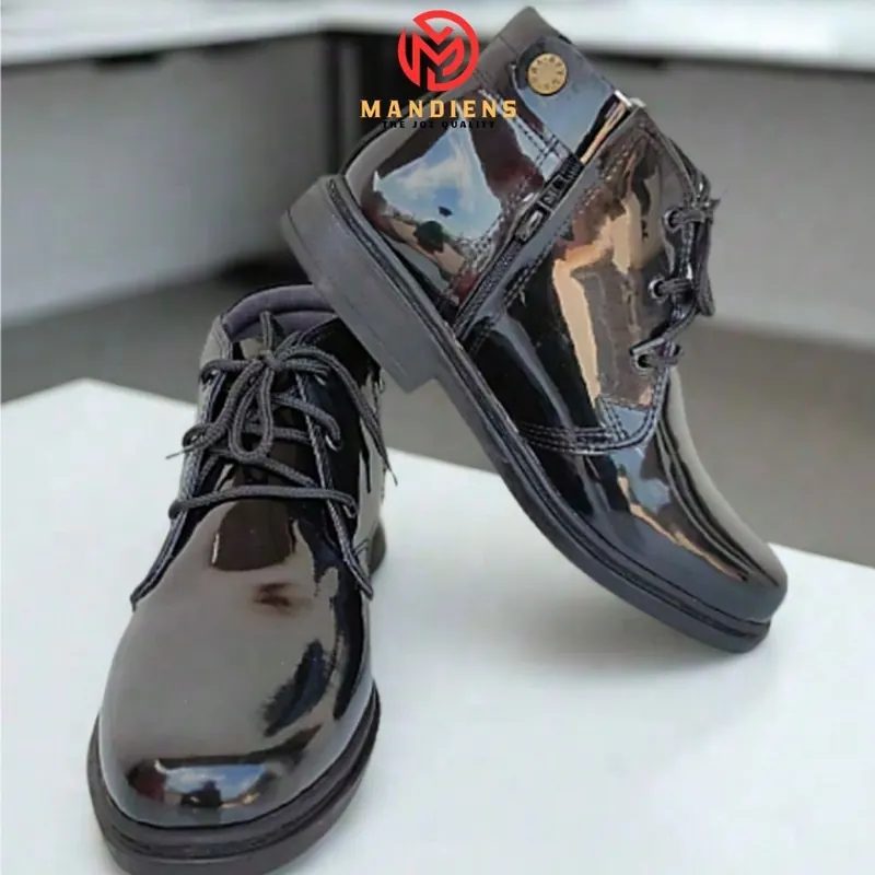 Mandiens - Sepatu Pdh tni polri Pantofel Boots Model Elegan Anti selip MD04