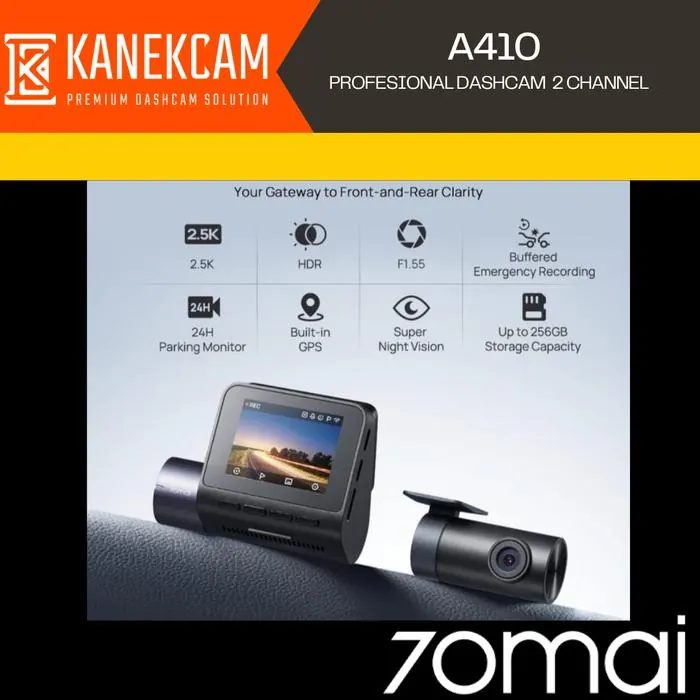 Dashcam 70mai A410 Dual Camera 2.5K Mobil