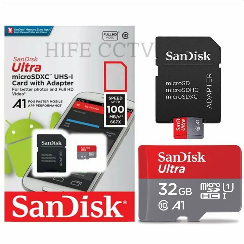 Memori Card 32GB Sandisk Ultra Cctv Ip Camera HP Mmc Micro SD