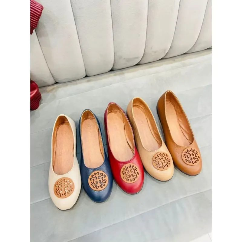 Sepatu pantofel wanita flatshoes kulit asli Premium