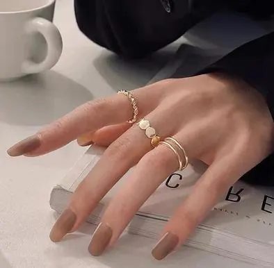 Cincin Wanita 1 Set/3 pcs Fashion Kekinian