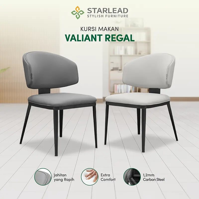 STARLEAD Kursi Makan Kulit Valiant Regal - Dining Chair