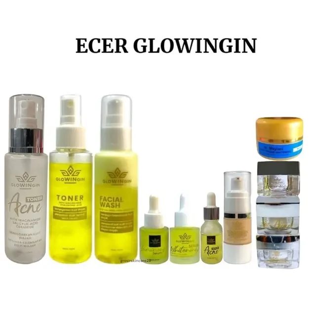 Ecer Glowingin Skincare Lengkap Sunscreen Dan Serum