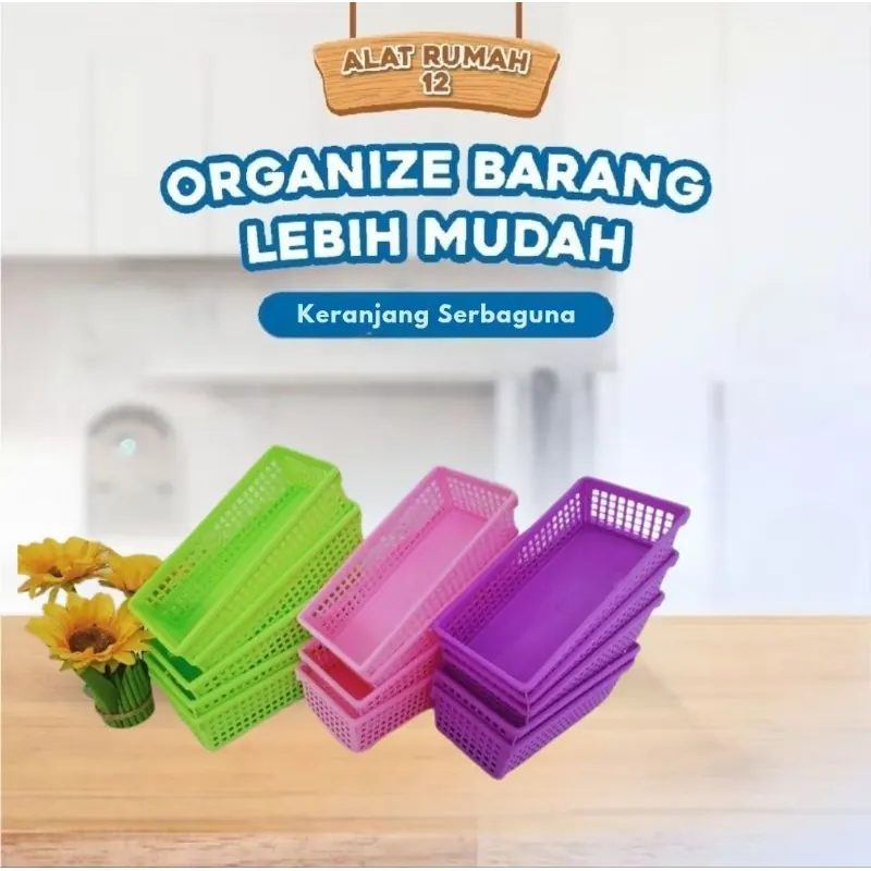 PAKET 1 LUSIN Keranjang serbaguna mini stronge box organizer Tempat penyimpanan