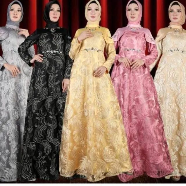 Dress Ceria By JS Collection Brukat Premium Mewah