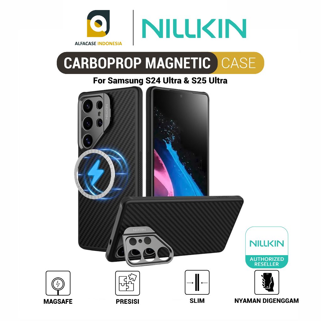 NILLKIN Casing Samsung S24 S25 Ultra - ALFACASE Case - Carboprop Magnetic