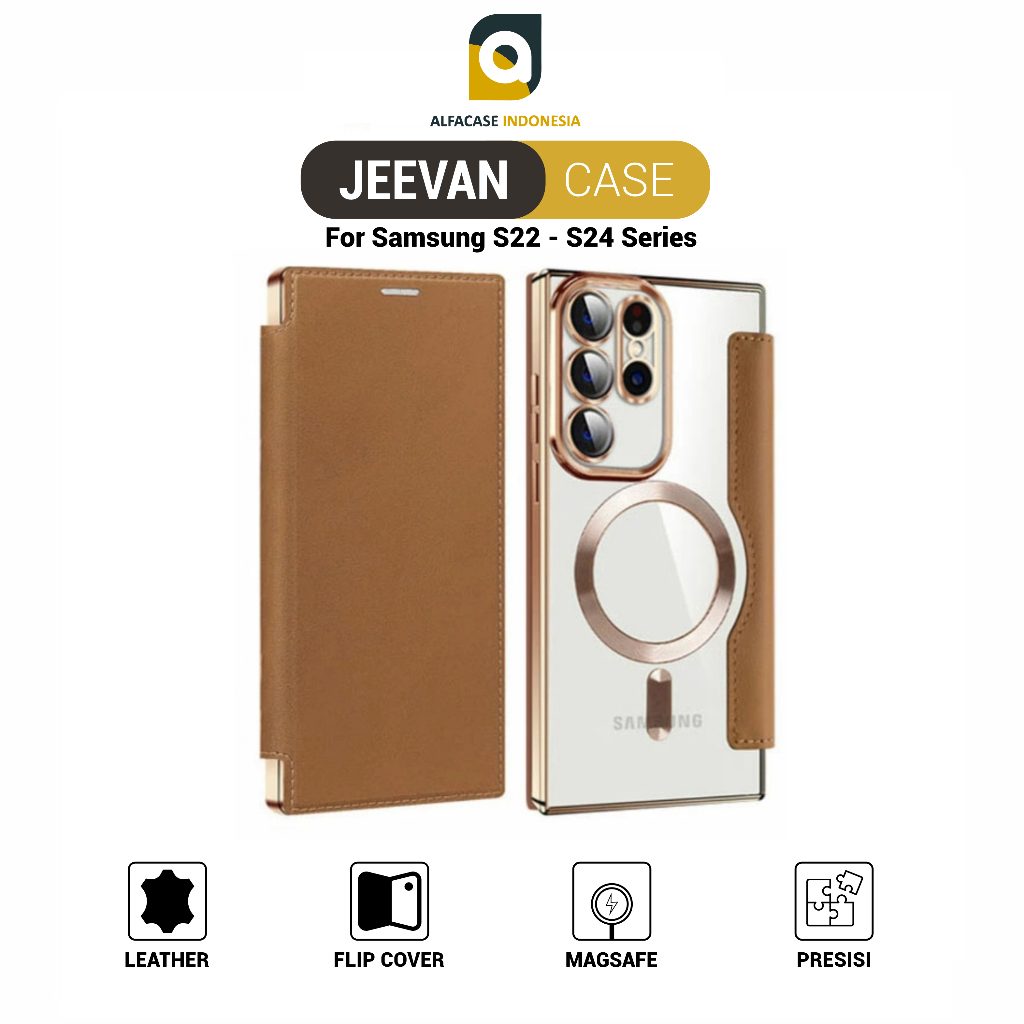 ALFACASE Flip Cover Back Clear Samsung S22 S23 S24 Plus Fe Ultra - Jeevan Case