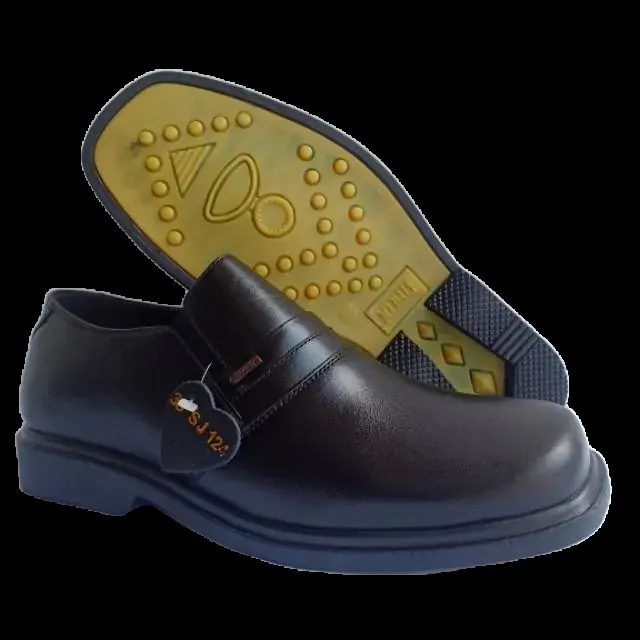 Mandiens SJ.124 Sepatu Pantofel Pria Bahan Kulit Sapi Asli Original Medali Export Quality