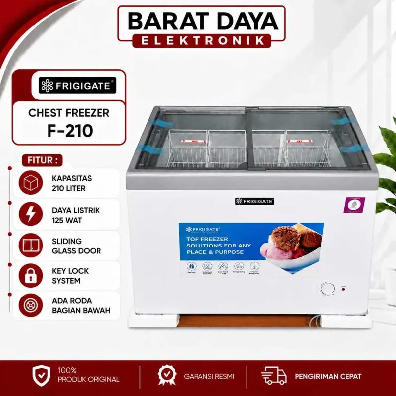 Freezer Frigigate Es Krim Sliding 200 liter F 210 Chestfreezer
