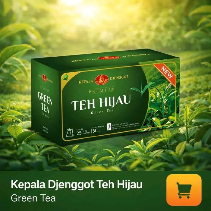 Kepala Djenggot Teh Hijau Premium Green Tea 25 Sachet 50g