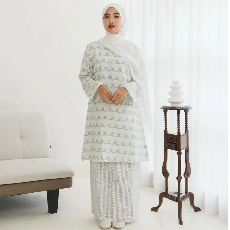 Lilya Setelan Rok Casual Remaja dan Dewasa Motif Bunga Halus Lembut Bahan Katun Modis LD