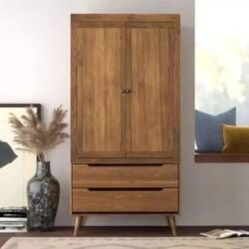 Lemari Retro Minimalis Laci 2 Kayu Jati