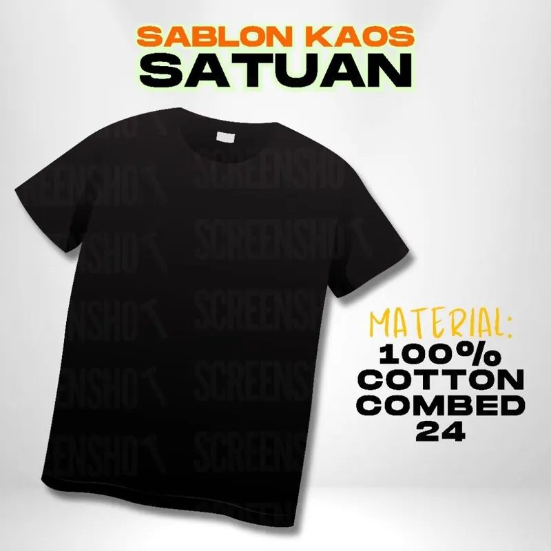 Kaos Sablon Bisa Satuan Partai Gambar Suka Bahan Katun Combed