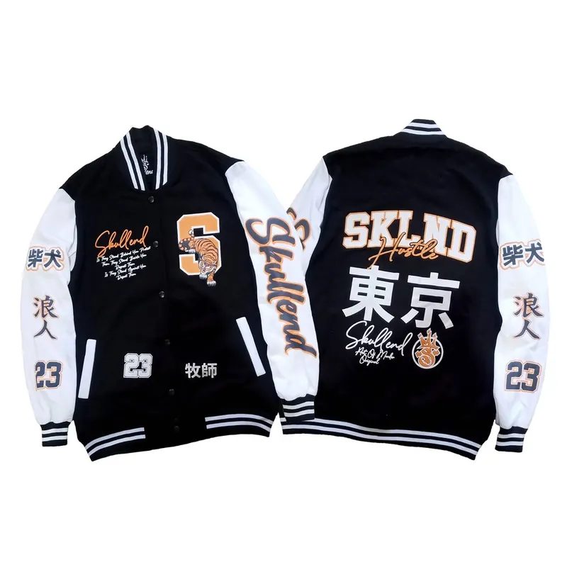 SKULLEND Jaket Varsity - Jacket Baseball Vintage Pria Wanita Couple Pasangan