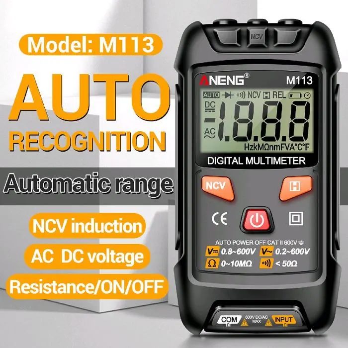 Digital Multimeter AVO meter Portable NCV Non Contact Alat Ukur Listrik AC/DC Resistor