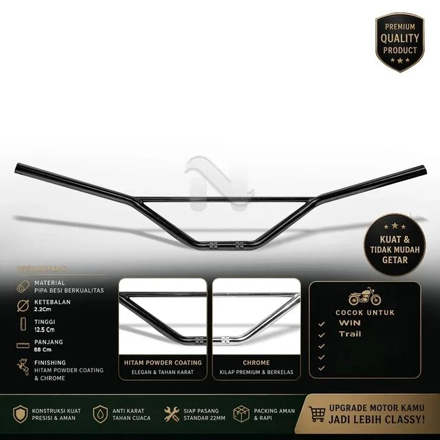 Stang Stir Honda Win Trail Palang Detail Original Tebal 2mm Universal