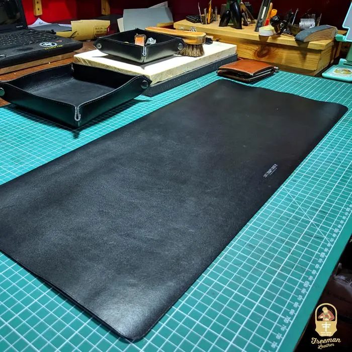 Desk Mat Mouse Pad Laptop Kulit Leather Vegetable Nabati - Crazy Horse Computer Foto