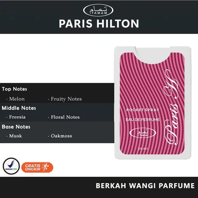 Parfum Pocket PARIS HILTON 20 ML BPOM BY - TAMAM