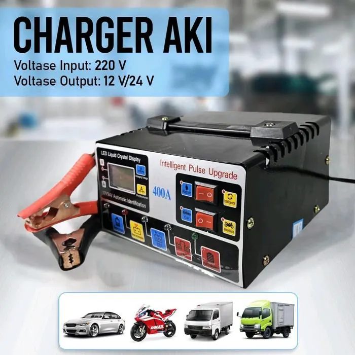Charger Aki Mobil Intelligent Battery 12V/24V 400A