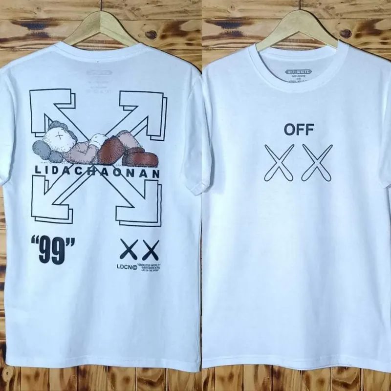 Kaos Pria Wanita 0W Kaws Combed 30s
