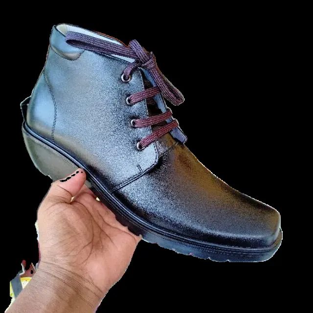 MANDIENS SJK142 - Sepatu Boots Kulit Asli Medali - Sepatu Kulit Pdh Tni Polri Jenggel Gaya Kobo