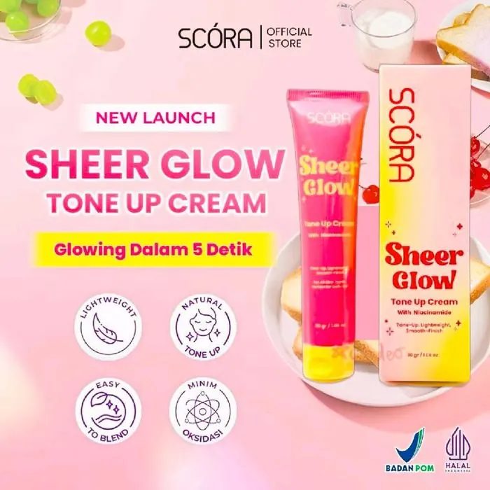SCORA Sheer Glow Tone Up Cream Whith Niacinamide 20gr