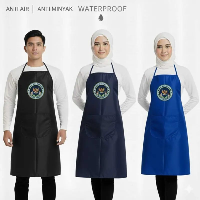 Apron BGN Waterproof Celemek Dapur MGB/SPPG Anti Air Bahan PVC