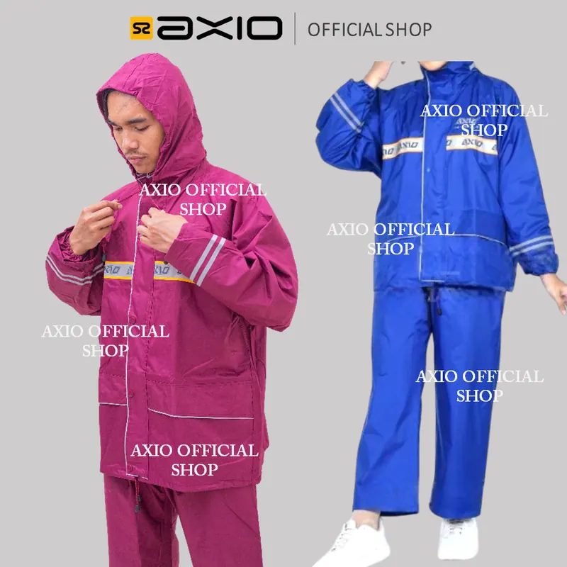 Jas Hujan AXIO Original Bahan Lebih Tebal Anti Bocor Mantel Ujan