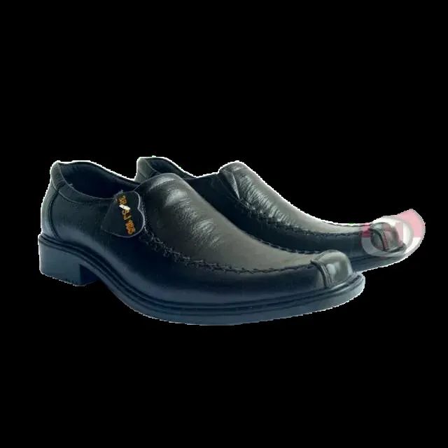Medali BJ155KY Sepatu Pantofel Pria Kulit Asli Sepatu Kantor Bisnis Cocok Untuk Guru PNS Sepatu Hitam Pria