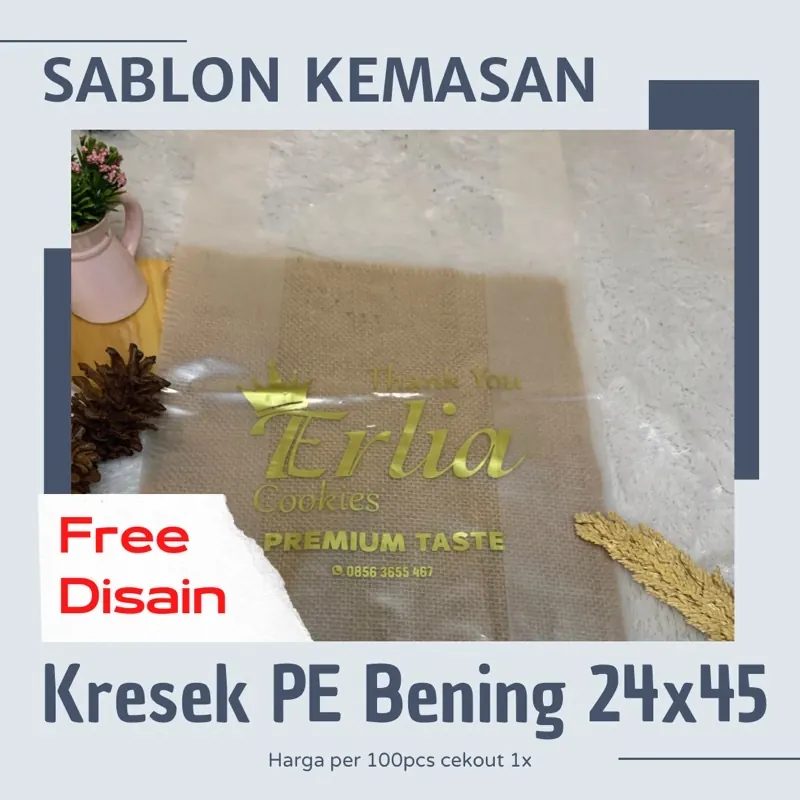 Sablon Plastik PE Bening 24x35 100pcs
