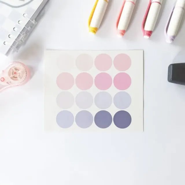 Sticker Deco Bulat/ Pastel / Basic Dot/ Polos