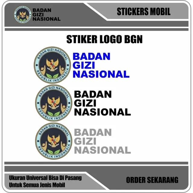 Stiker Mobil MBG Badan Gizi Nasional