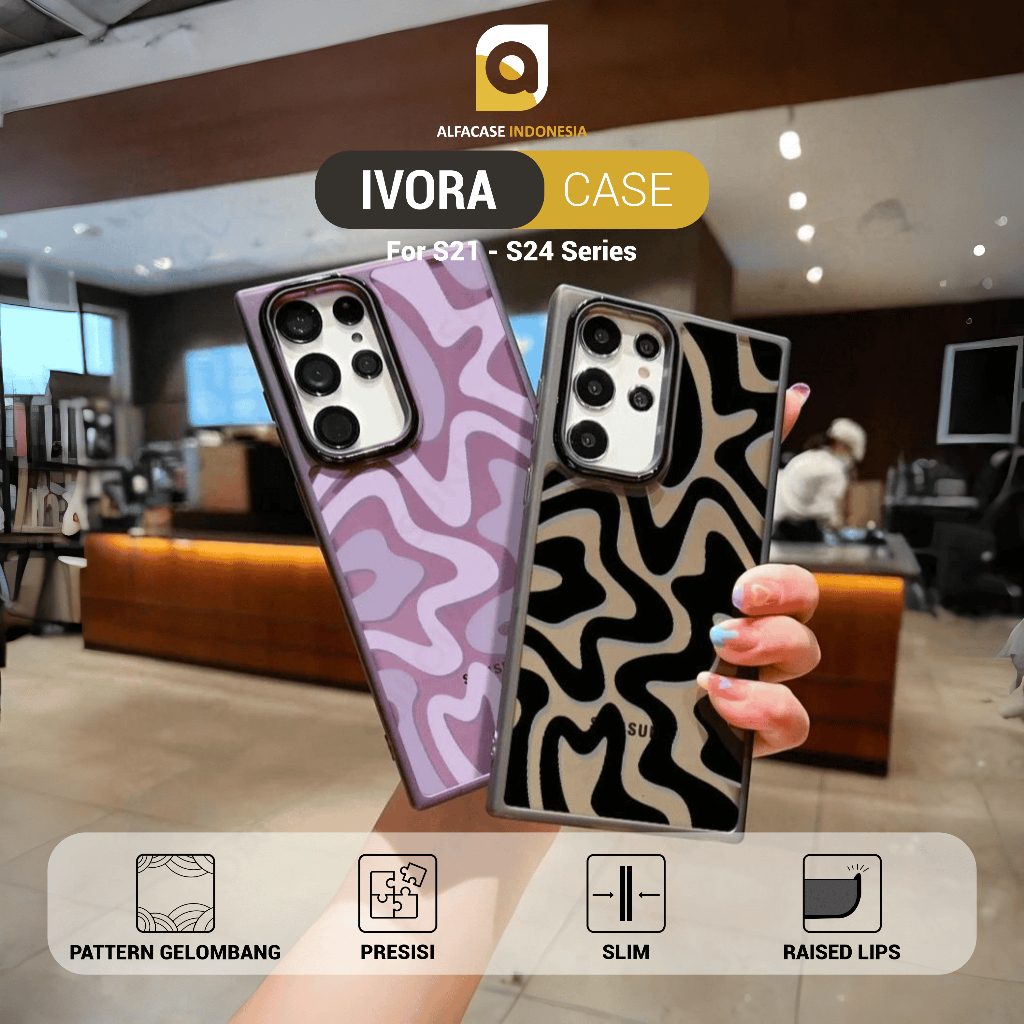 ALFACASE Case Samsung S21 S22 S23 S24 Fe Ultra - Ivora - Casing S Series